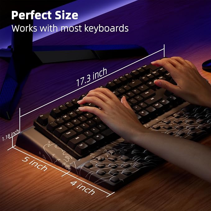 Ospelelf Wrist Support With Keyboard Stand, Comfy Ergonomic Riser Holder - Image 6