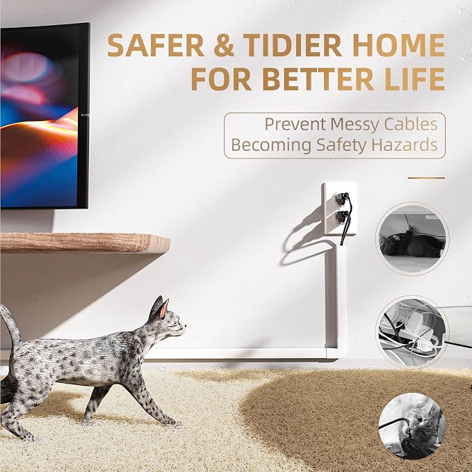 Delamu TV Cord Hider Wall, 142in Cable Hider, Cord Covers - Image 4