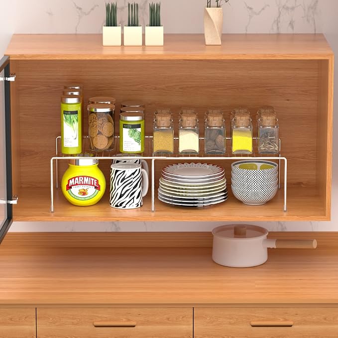 Redrubbit Expandable Metal Rustproof Kitchen Counter & Cabinet Shelf, 1 Shelf - Image 5