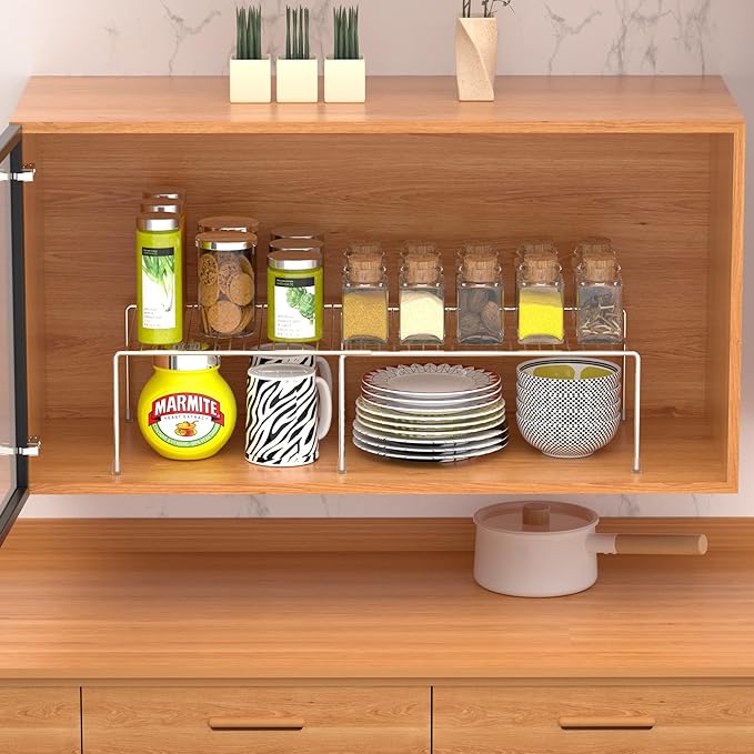 Redrubbit Cabinet Storage Shelf Rack, Expandable Metal Rustproof Kitchen - Image 4