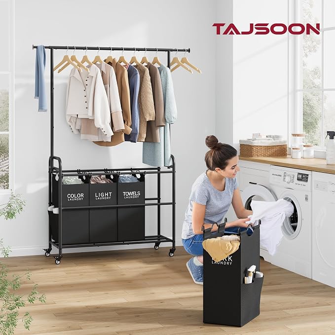 Tajsoon Laundry Sorter Cart - Image 2