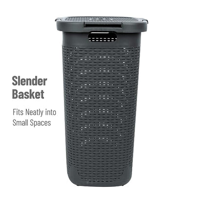 Mind Reader Slim Laundry Hamper - Image 6