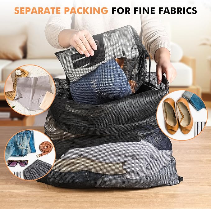 2 Pack Mesh Laundry Bags - Image 4