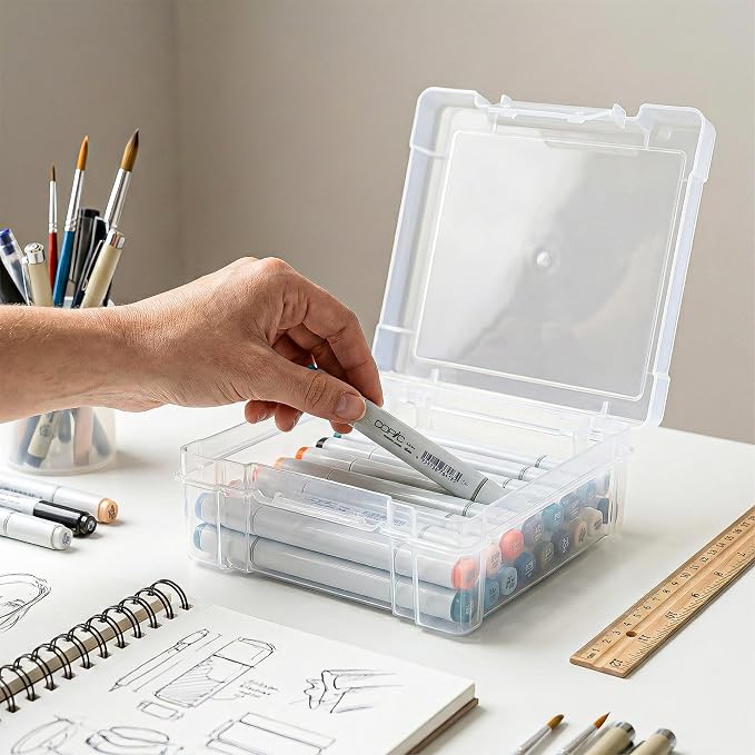 ArtBin 6953AB ClearView 6" x 6" Box Art & Craft Organizer, Plastic Storage Case - Image 2