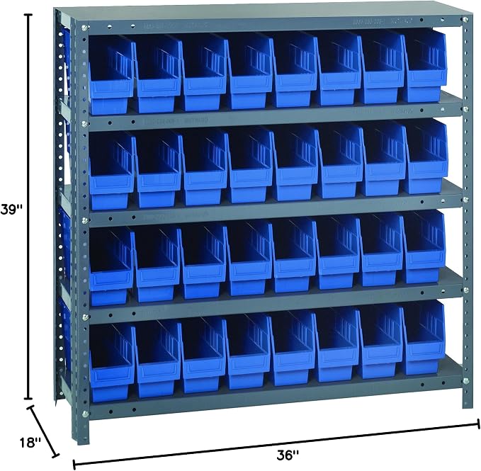 Quantum Storage Systems 1839-203BL Store More Steel Shelving Unit - Image 2