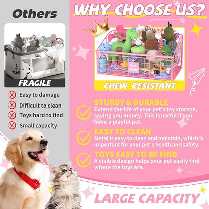 Kaiferty Indestructible Dog Toy basket, Medium Toy Box - Image 2