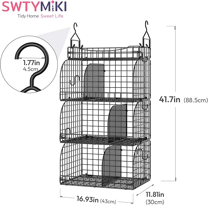 SWTYMIKI Hanging Closet Organizer Storage - Image 3