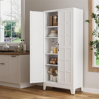 COFaR 71" White Farmhouse Pantry Cabinet - Image 5