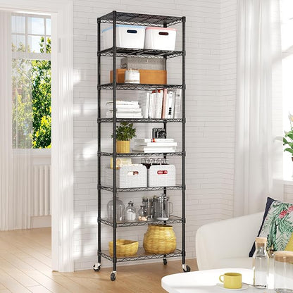 SINGAYE 8 Tier Shelf Organizer Storage Metal Shelves Garage Wire Shelving Unit - Image 8