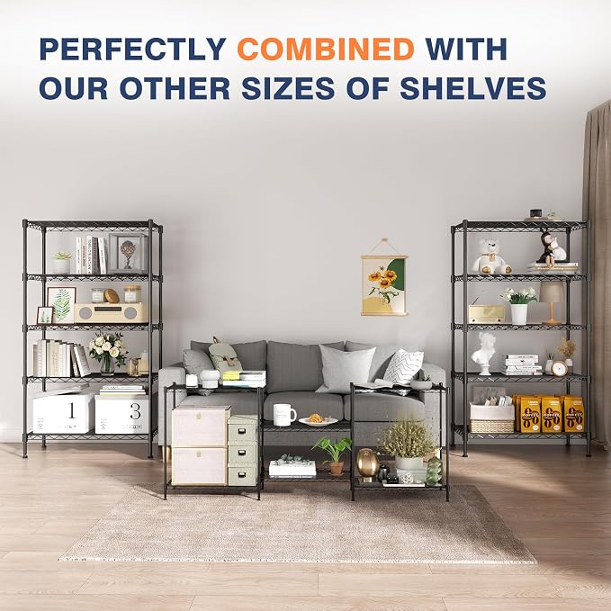 3-Tier Wire Shelf Rack, Wire Metal Shelving - Image 6