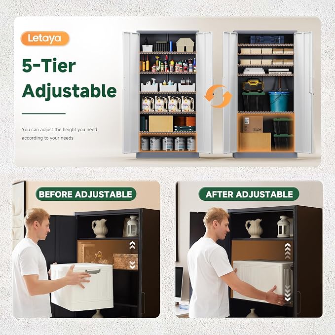 Letaya Metal Storage Cabinet - Image 4