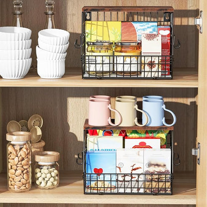Wawocs Fruit Basket for Kitchen Counter, Fruit Bowl Stackable Wall Mounted - Image 5