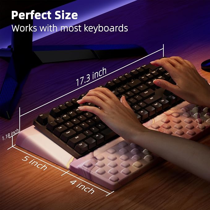 Ospelelf Keyboard Wrist Rest, Comfortable Ergonomic Keyboard Stand Riser Holder - Image 6