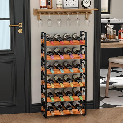 X-cosrack Wine Racks Free Standing Floor, 6-Tier 24 Bottles Wine Rack - Image 8