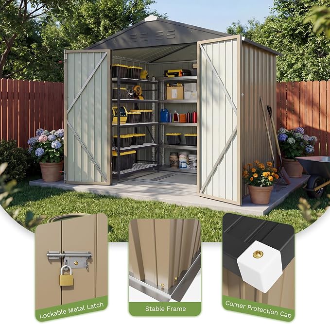 Patiowell 6x4 FT Outdoor Storage Shed - Image 5