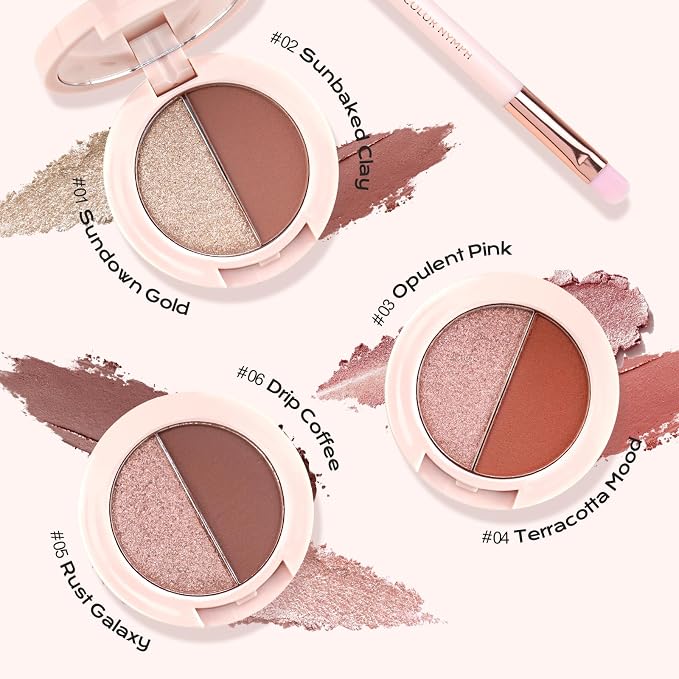 Color Nymph 6 Colors Eyeshadow Makeup Palette, Shimmer & Matte Long-Lasting - Image 2
