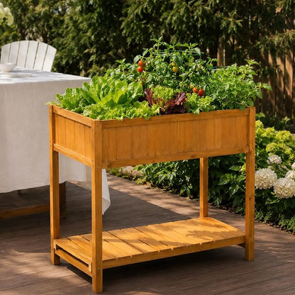 Fir Wooden Raised Garden Bed by ScienGardenJoysofgardening