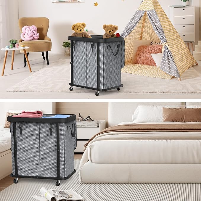 190L Large Fashion Laundry Basket - Image 7