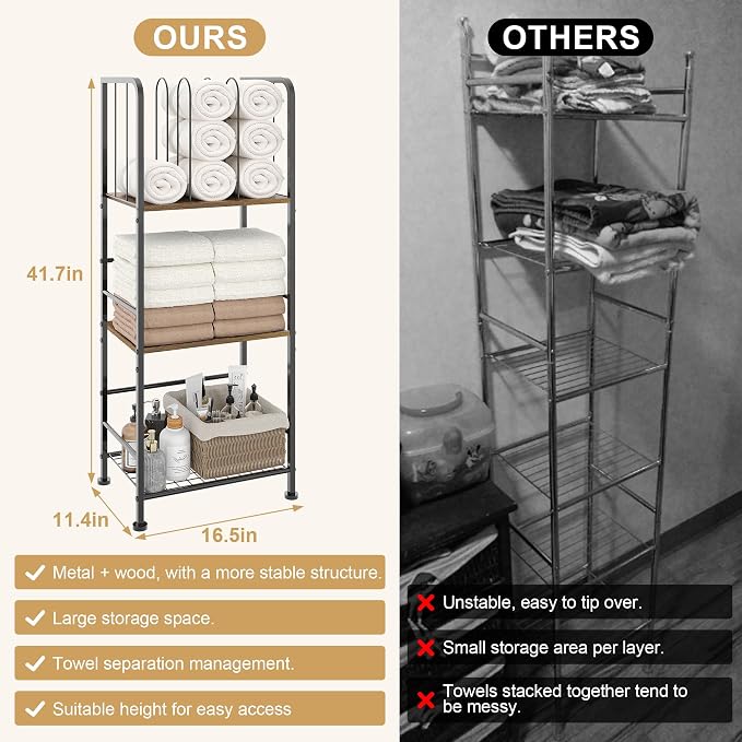 3-Tier Freestanding Towel Racks - Image 7
