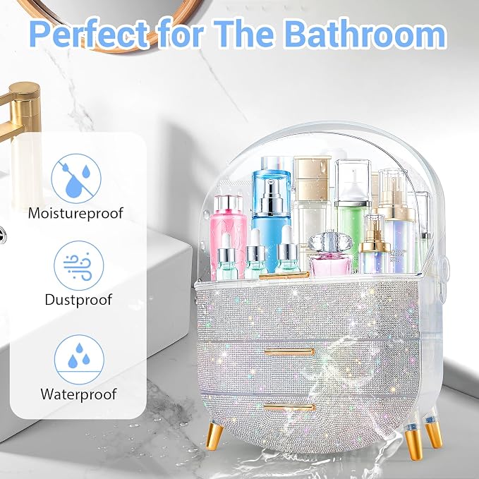Teen Girls Gift Makeup Organizer, Skincare & Jewelry Storage, Cosmetics Display - Image 4