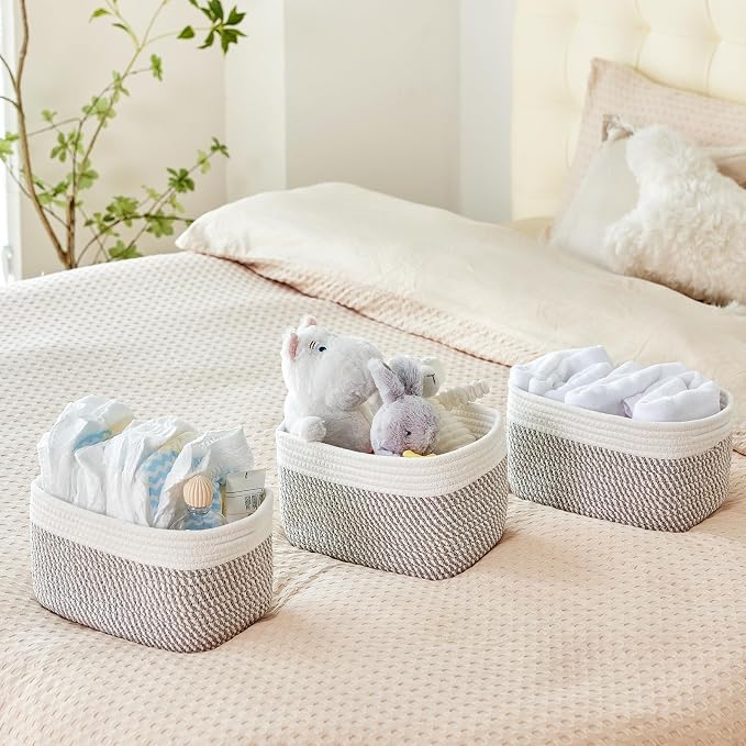 Small Cotton Rope Basket – Storage Bin - Image 8