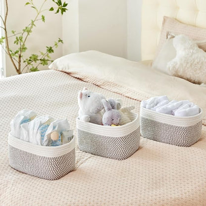 Small Cotton Rope Basket – Storage Bin - Image 8