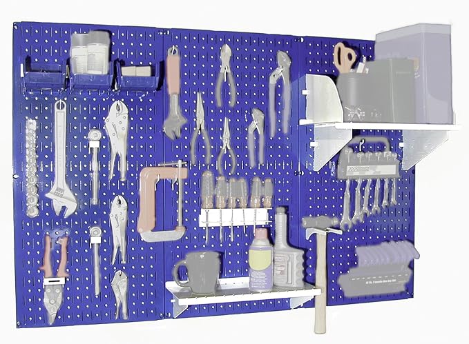Wall Control 30-WRK-400BUW Standard Workbench Metal Pegboard Tool Organizer - Image 2