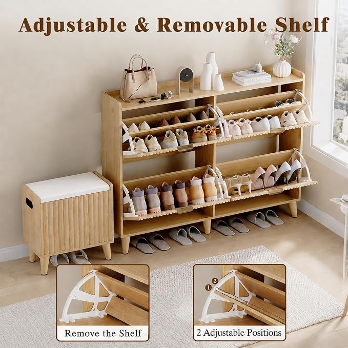 Pipleo Fluted Shoe Cabinet - Image 5