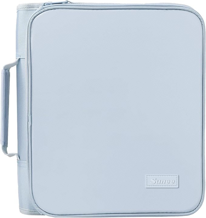 SUNEE Zippered Binder Bag with Handle, 2-Inch 3-Ring O-Ring, 500-Sheet Capacity by SUNEE