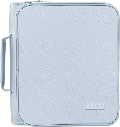 SUNEE Zippered Binder Bag with Handle, 2-Inch 3-Ring O-Ring, 500-Sheet Capacity by SUNEE