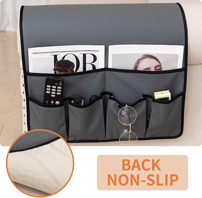 HAOMAIJIA Anti Slip Sofa Armrest Organizer Arm Chair Bedside Caddy Storage - Image 3