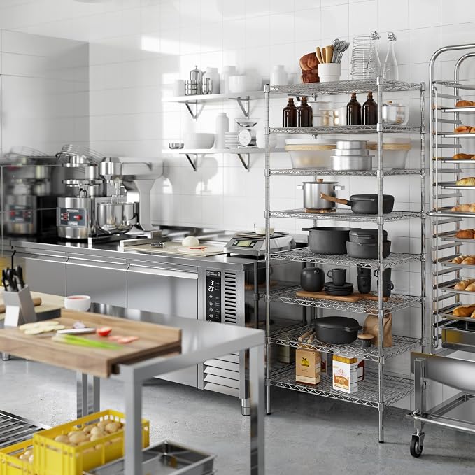 21" Deep x 30" Wide x 74" Height Wire Shelving Kit | 8-Tier | NSF Commercial - Image 4