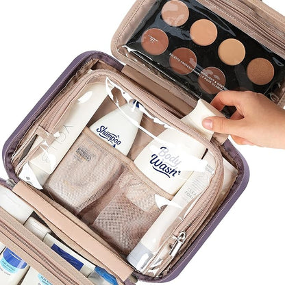 NISHEL Travel Toiletry Bag for Women, Makeup Essentials Organizer, Hanging Case - Image 4