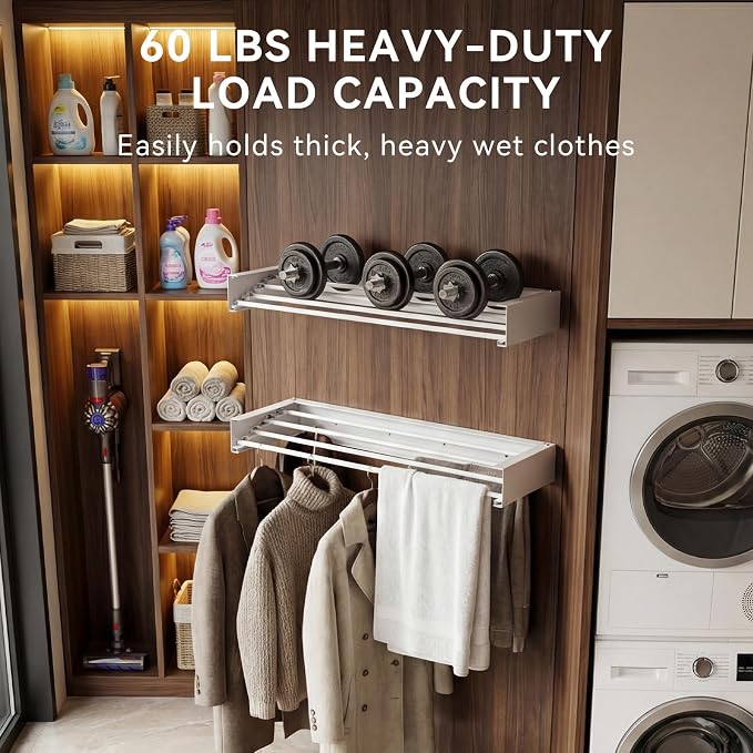 Wall Mounted Clothes Drying Rack - Image 3
