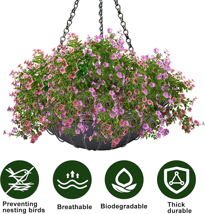 2PCS 16 Inch Round Hanging Basket Liners - Image 3