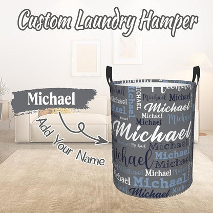 Custom Name Laundry Hamper, Personalized Laundry Baskets - Image 2
