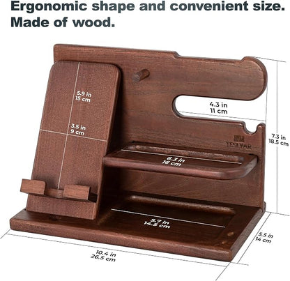 TESLYAR Wood Phone Docking Station - Image 7
