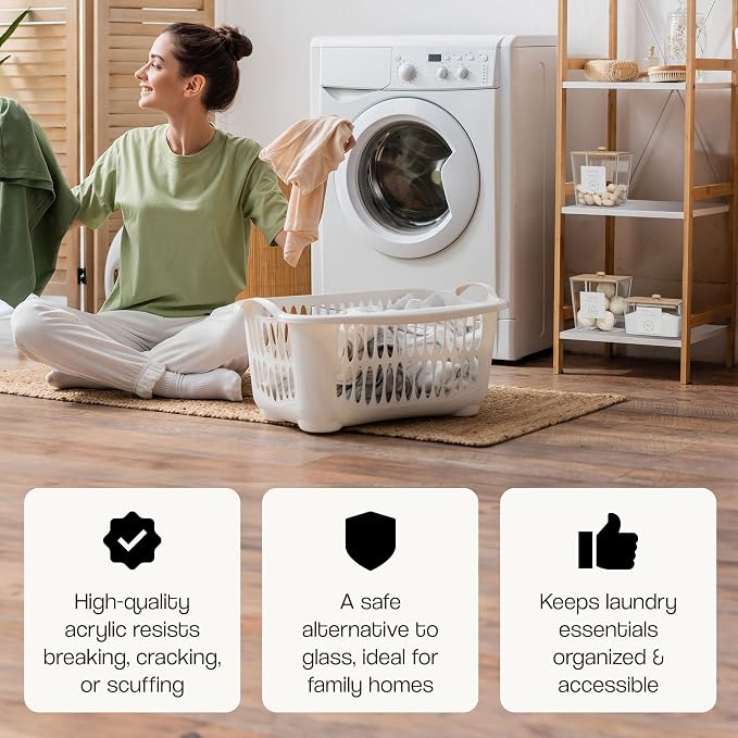 3 Pack Acrylic Laundry Room Organization Containers - Image 6
