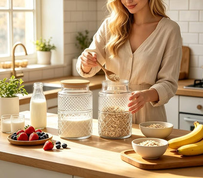 Large Glass Storage Jar, 60 FL OZ Glass Food Storage Containers - Image 8