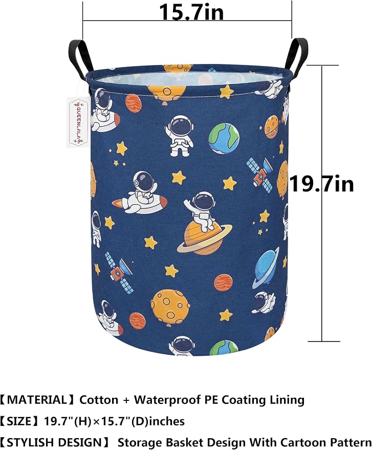 QUEENLALA Large Storage Basket, Laundry Hamper/Bathroom/Home Decor/Collapsible - Image 2