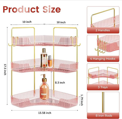 Corner Bathroom Counter Organizer 3-Tier Bathroom Organizer Countertop - Image 2