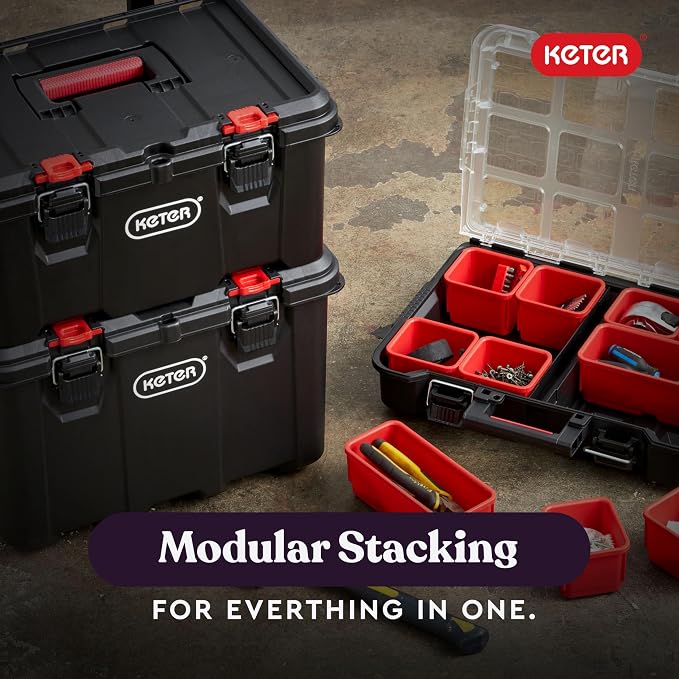 Keter Stack-n-Roll Modular Tools Organizer - Image 5