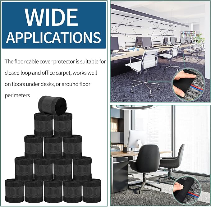 WILLBOND Carpet Cord Cover Cable Protector Floor Cover Cable Protector - Image 8