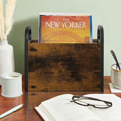 YINMIT Magazine Holder, Magazine Rack Floor, Magazine Storage Basket, Folder - Image 8