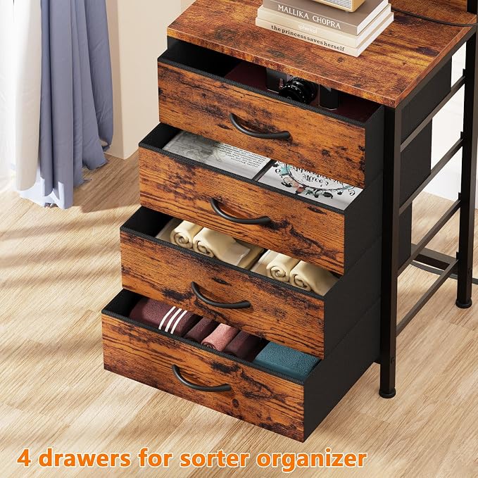 Furnulem Night Stand Set 2, Tall Nightstand - Image 5