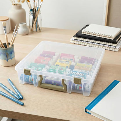 ArtBin Super Satchel 1 Compartment Box Clear Craft Organizer Storage Case - Image 2