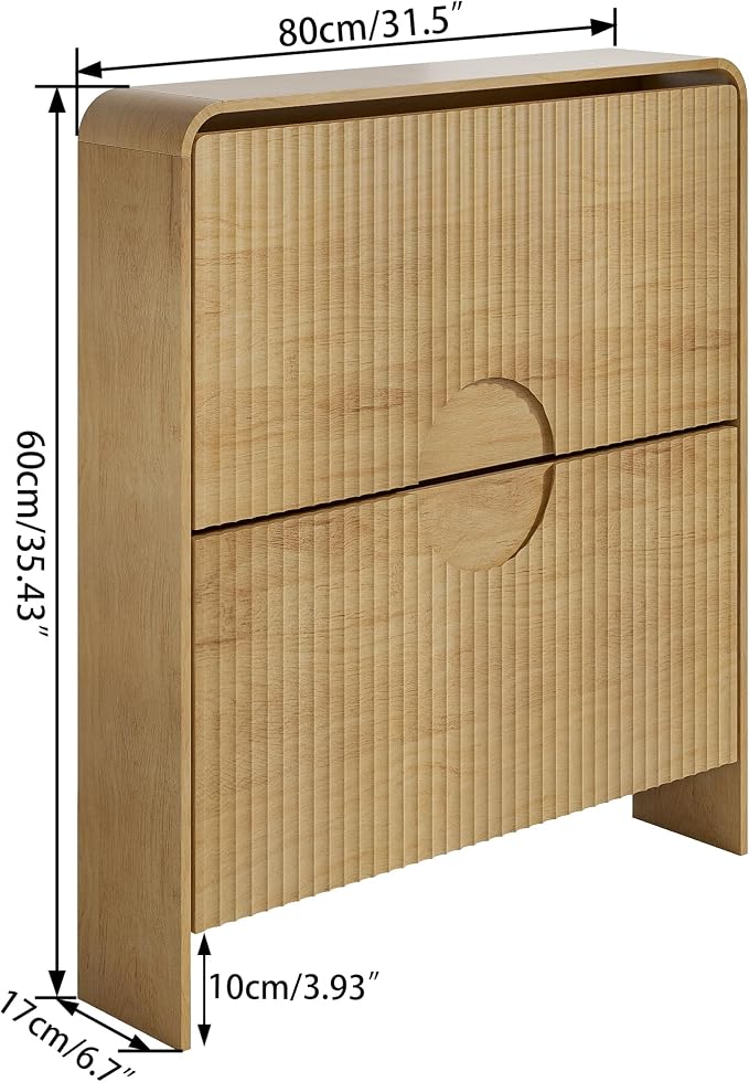 Narrow Shoe Cabinet for Entryway, Thin Entry Way Shoe Storage Cabinet - Image 2