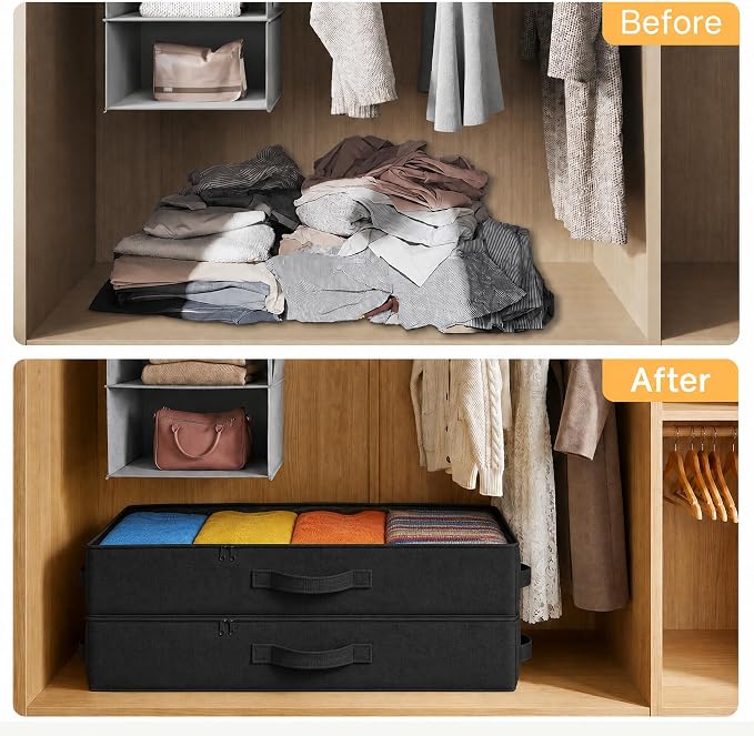 TidyCorner 2-Pack Under Bed Storage Containers, 4.5 Inches Tall Low Profile - Image 6
