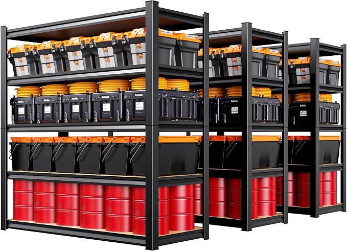 Set of 3 Garage Shelving Heavy Duty, 5-Tier Storage Shelves, Home Storage Rack by AOAORGG