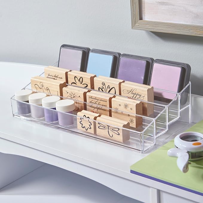 STORi Multi-Level Nail Polish Bottle Holder | Clear Plastic Organizer Rack - Image 8